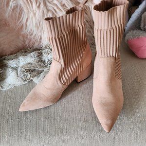 Forever 21 Pink Booties, size 9